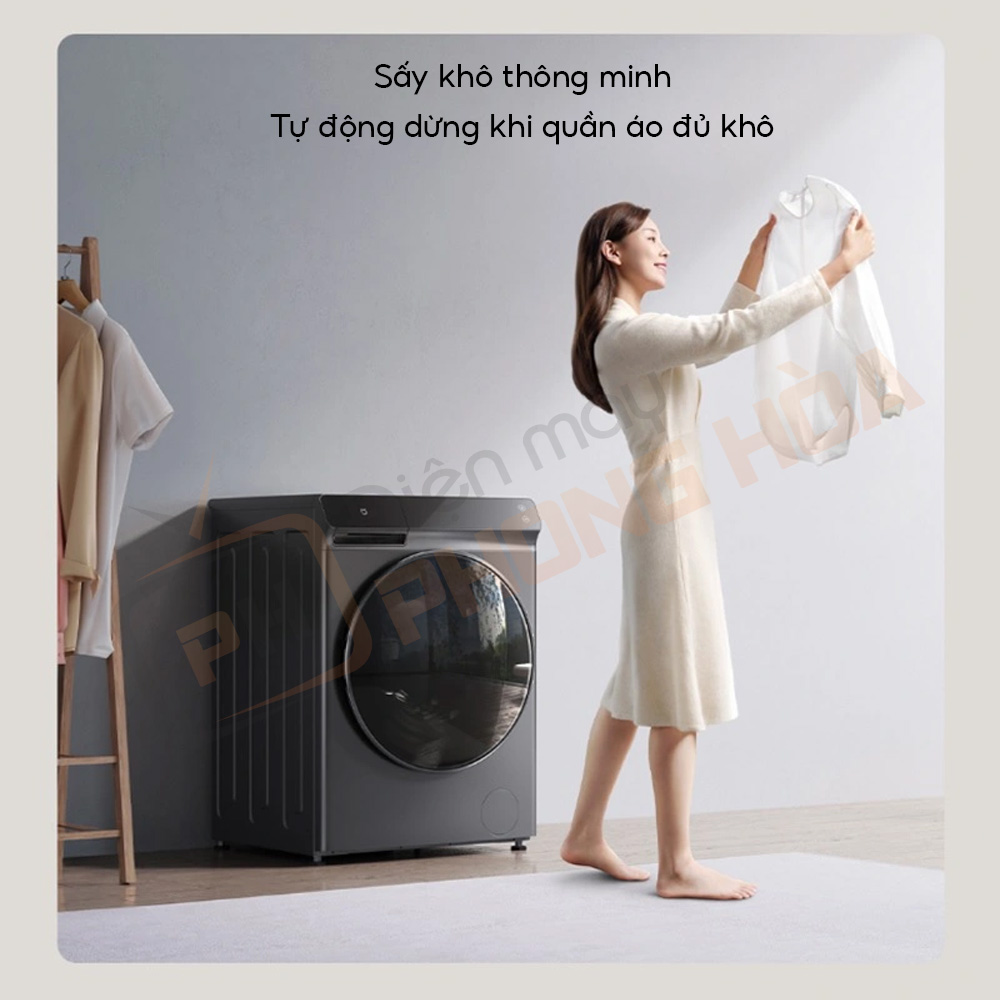 Máy giặt Xiaomi MJ203 cũng hỗ trợ sấy khô thông minh