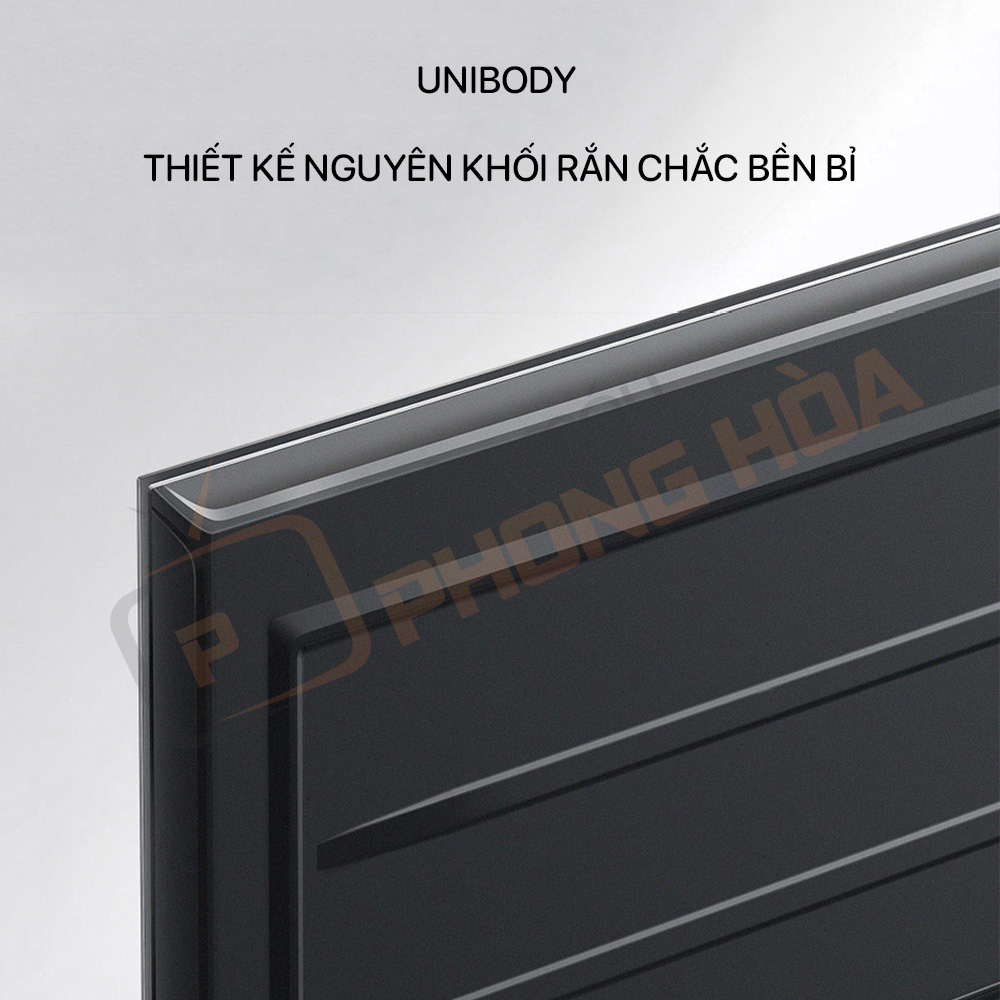 Phần thân của tv xiaomi ea55 được làm bằng kim loại Unibody rất tinh tế, sang trọng và vô cùng cao cấp