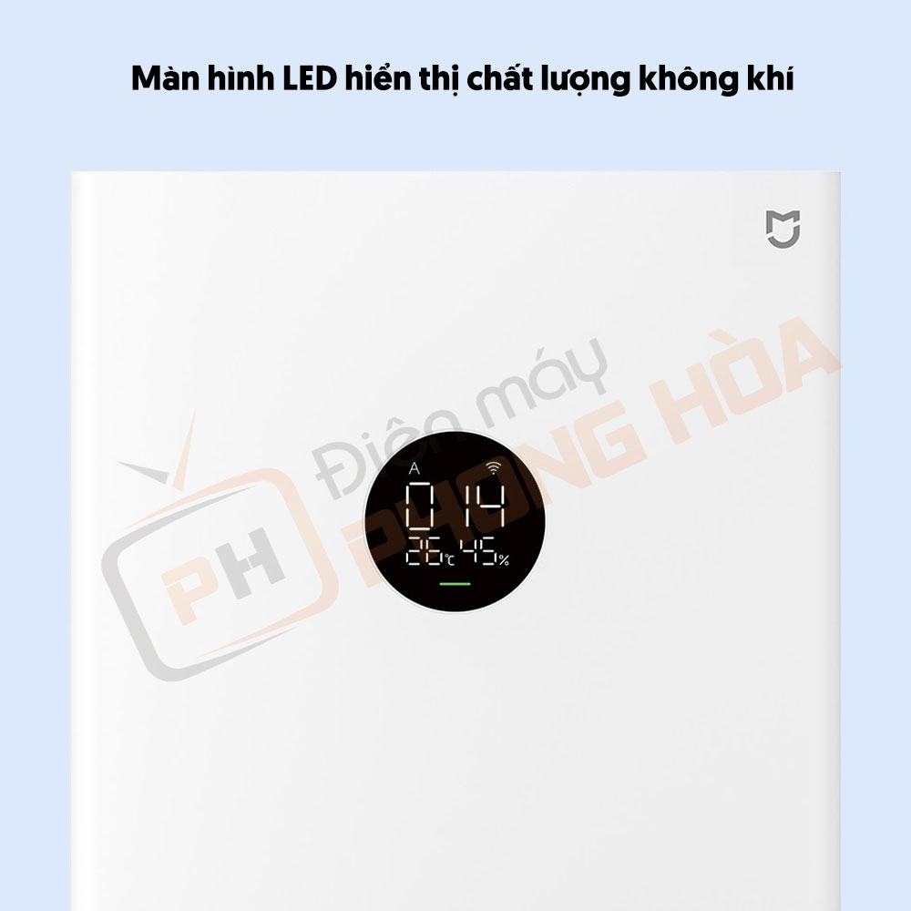 Xiaomi Purifier 4 Lite có màn hình OLED báo hiệu chất lượng không khí hiện tại