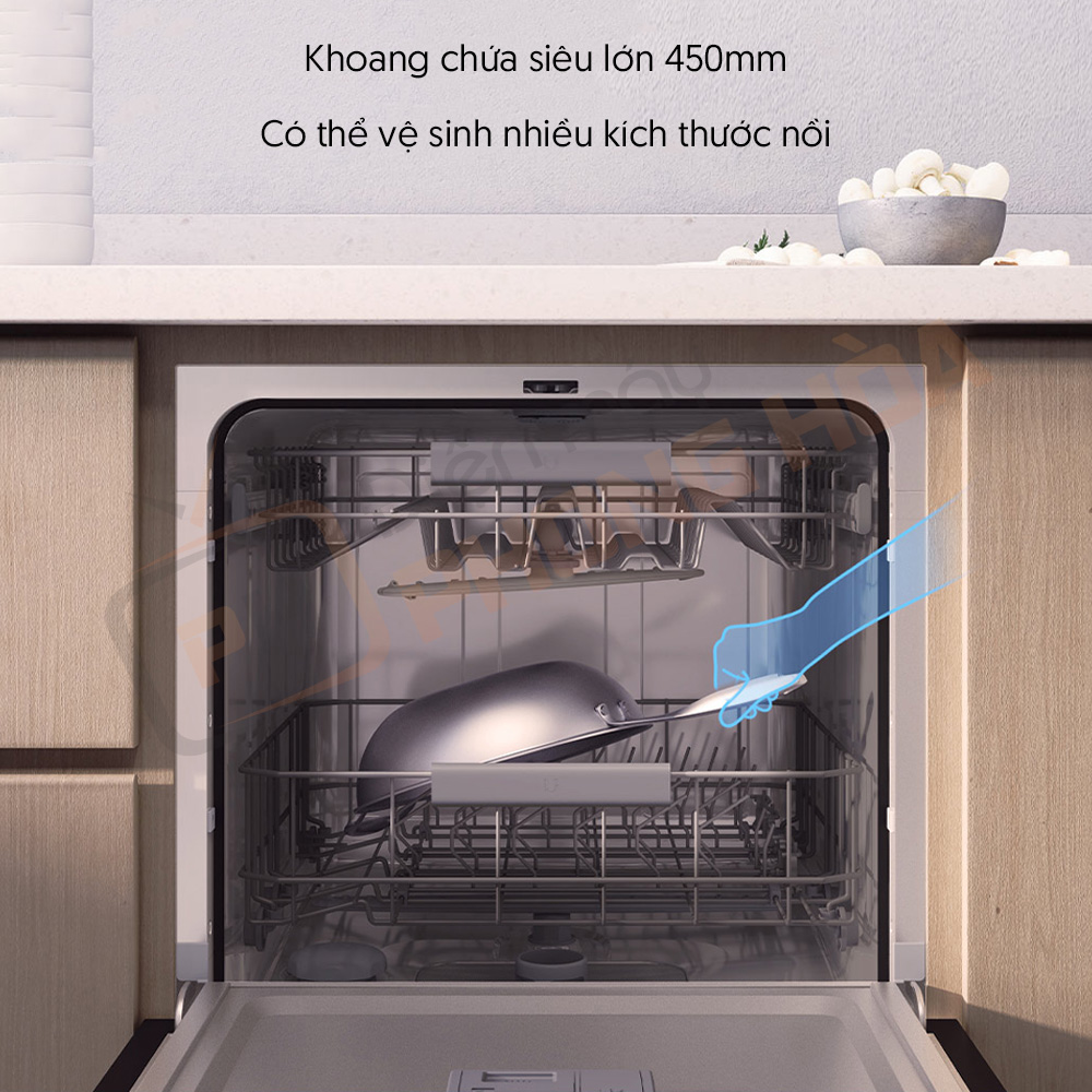 Máy rửa bát Xiaomi 8 bộ có thể phù hợp với lên đến 64 vật dụng