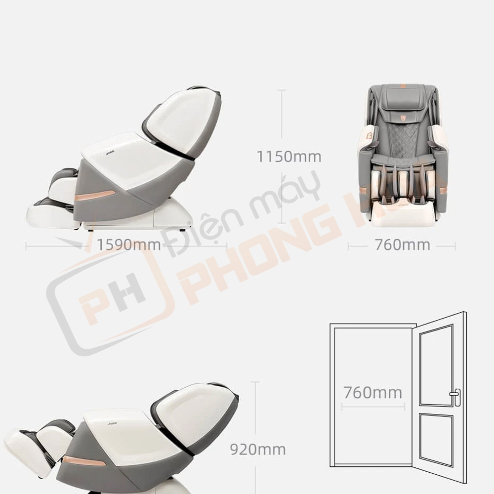 Kích thước sản phẩm ghế massage Xiaomi Joypal V1 Pro