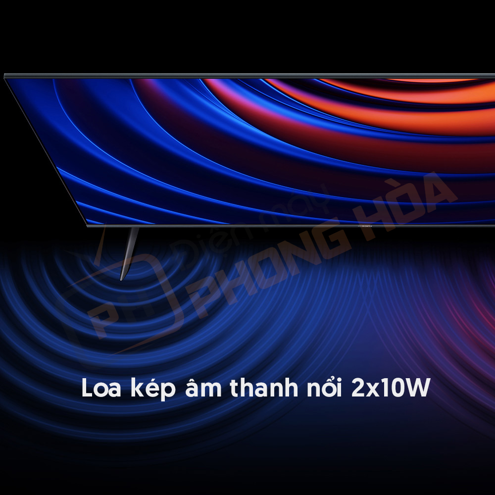 Tivi Xiaomi A55 Pro sở hữu hệ thống loa kép âm thanh nổi 2x10W