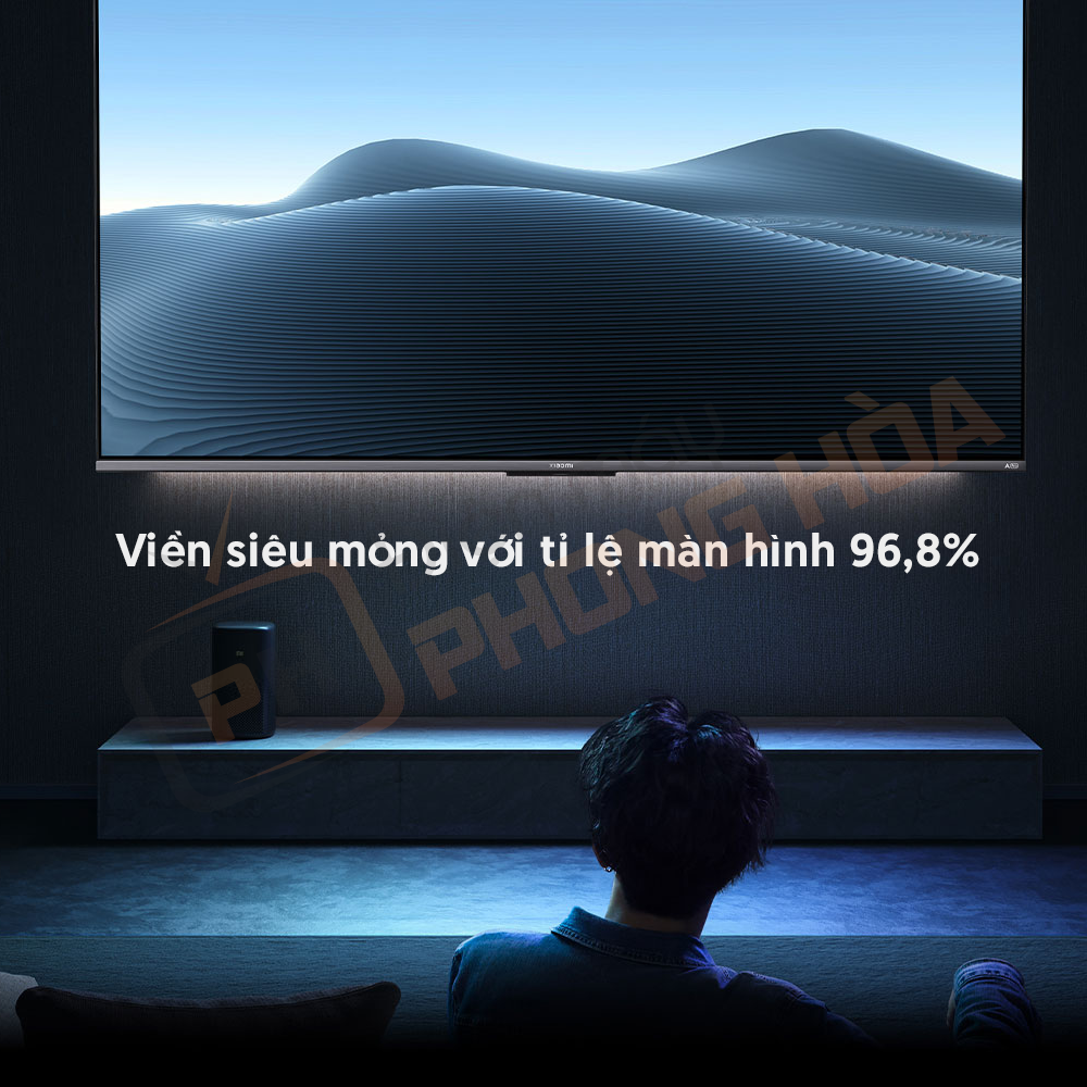 Smart TV Xiaomi A Pro 43 viền siêu mỏng với tỉ lệ màn hình lên đến 96,8%
