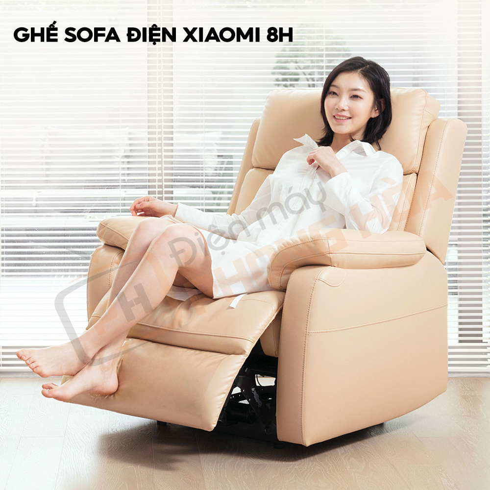 Sofa điện da thật Xiaomi 8H - Điều chỉnh góc 160 độ, da thật mềm mại
