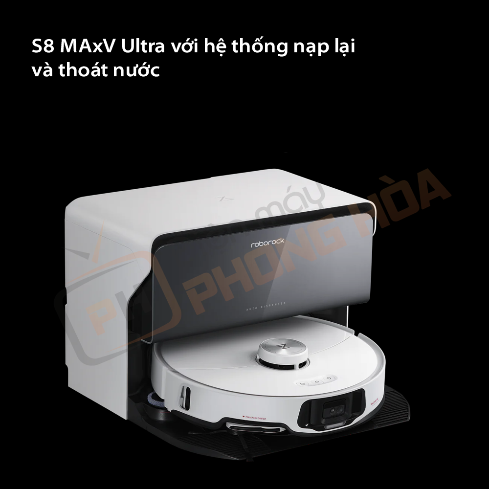 Roborock S8 Max V Ultra sở hữu hệ thống nạp lại và thoát nước thông minh