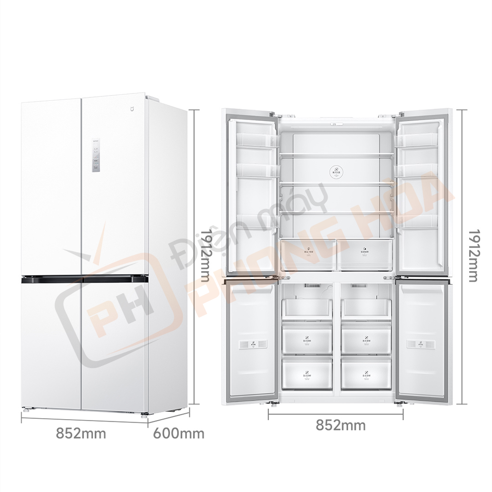Tủ lạnh 4 cánh siêu mỏng Xiaomi Mijia 508L- Model 2024