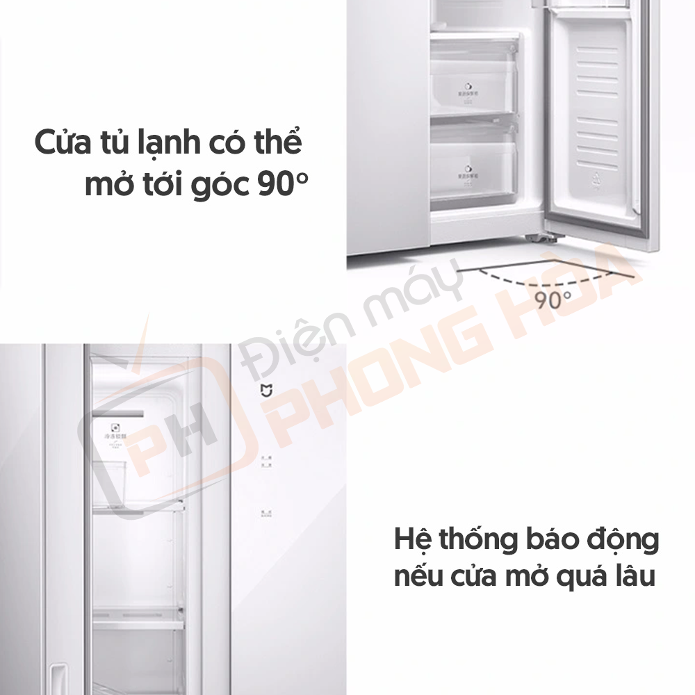 Cửa tủ lạnh có thể mở rộng góc 90 độ