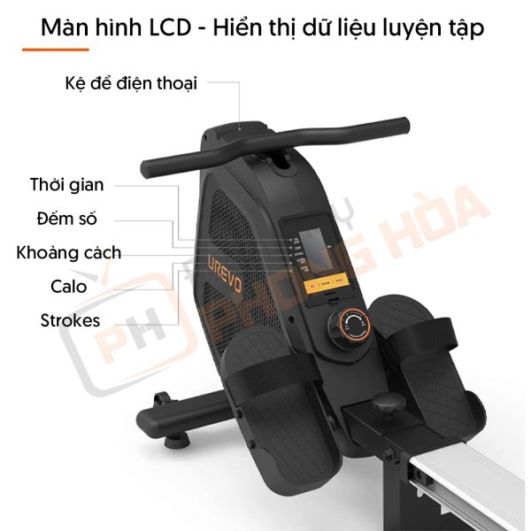 Máy Chèo Thuyền Tập Xô Urevo Folding Rower