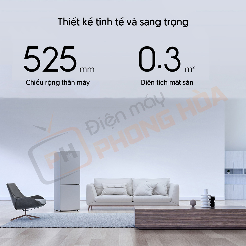 Tủ lạnh Xiaomi 185L có thiết kế tối giản