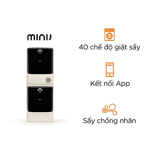 Combo Máy Giặt & Máy Sấy Xiaomi Minij - Giặt 10Kg Sấy 10Kg