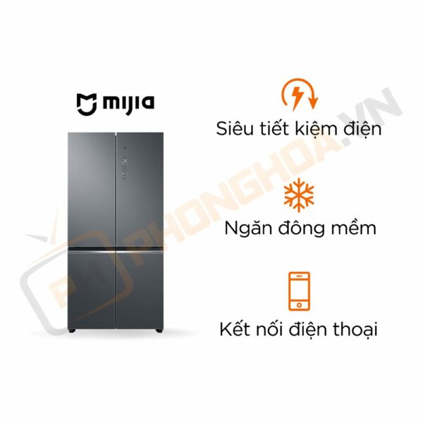 Tủ Lạnh 4 Cánh Đá Pha Lê Xiaomi Mijia 550L