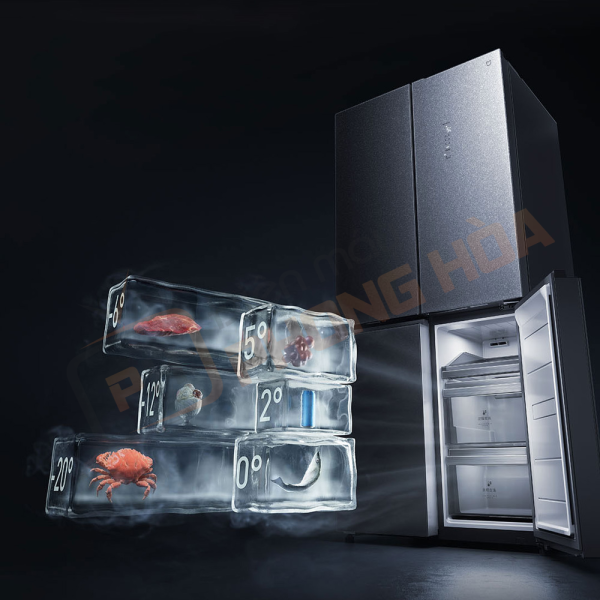 Tủ Lạnh 4 Cánh Xiaomi Mijia 603L Đá Pha Lê