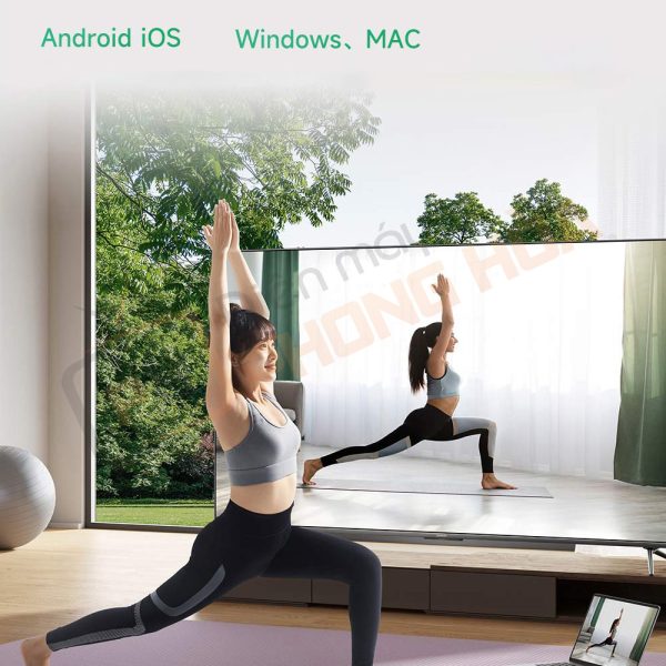 Tivi Xiaomi cũng hỗ trợ kết nối đơn giản với các thiết bị Android, iOS, Windows và Mac