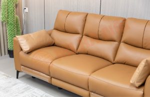 Ghế sofa điện 3 chỗ 8H da thật của Ý