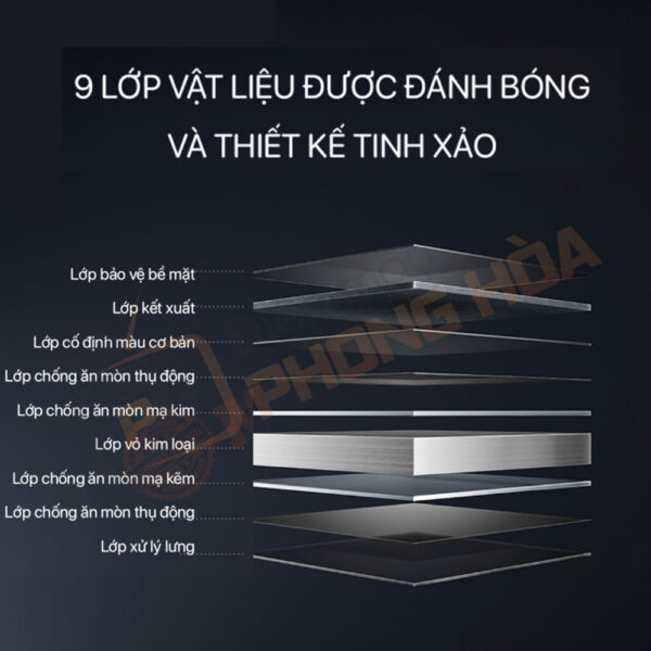 Tủ lạnh Xiaomi 430 lít được làm từ 9 lớp vật liệu bền vững