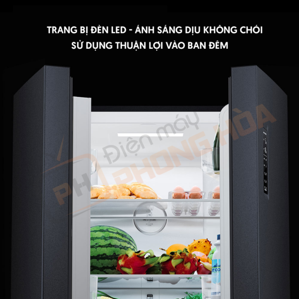 Tủ lạnh Xiaomi 4 cánh 430l trang bị đèn LED với ánh sáng dịu