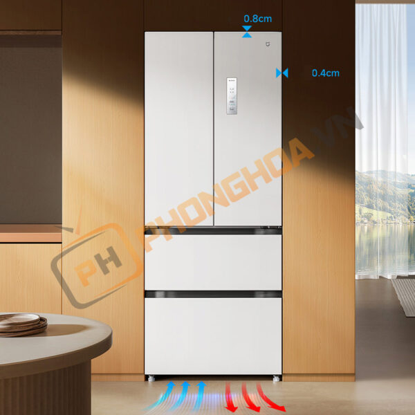 Tủ lạnh 4 cánh kiểu Pháp Xiaomi Mijia 439L