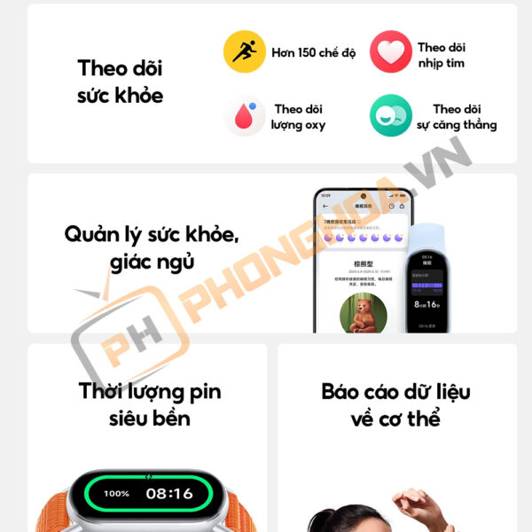 Vòng đeo tay Smart Xiaomi Miband 9 - Bản Quốc Tế