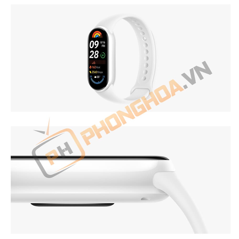 Đồng hồ thông minh Xiaomi Mi Band 9 gốm trắng tinh tế