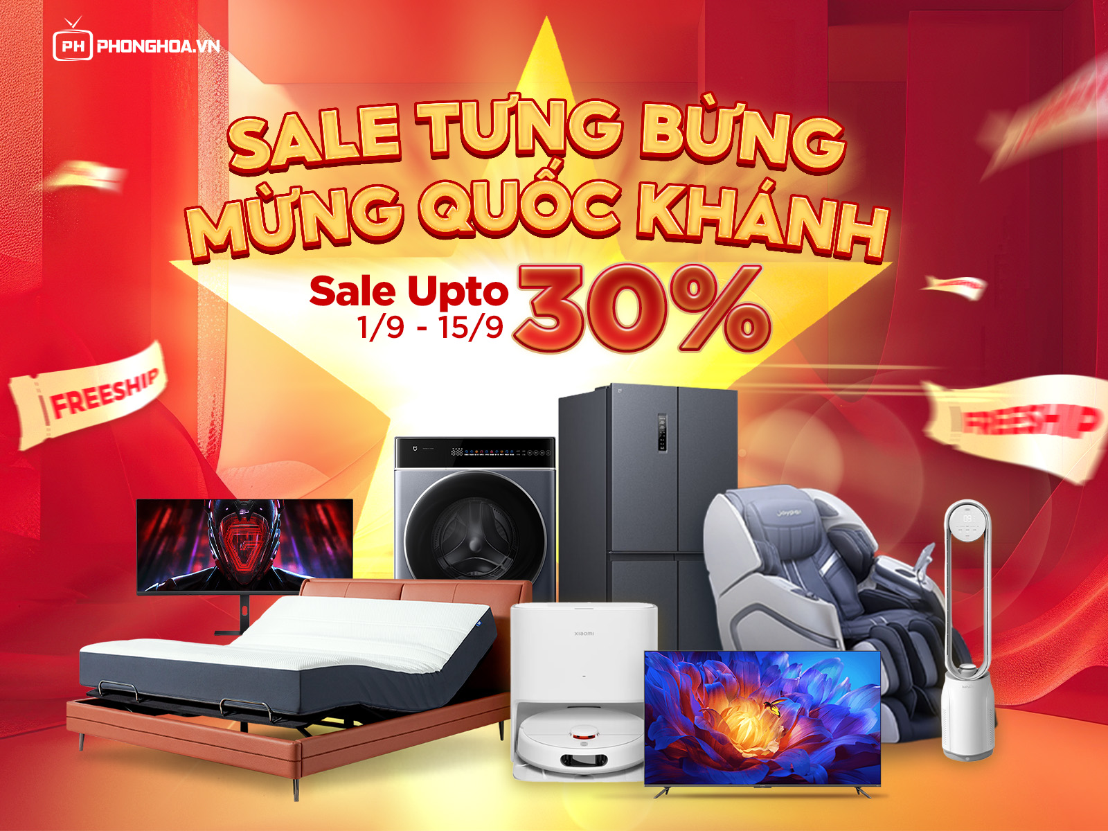 SALE TƯNG BỪNG - MỪNG QUỐC KHÁNH 2/9