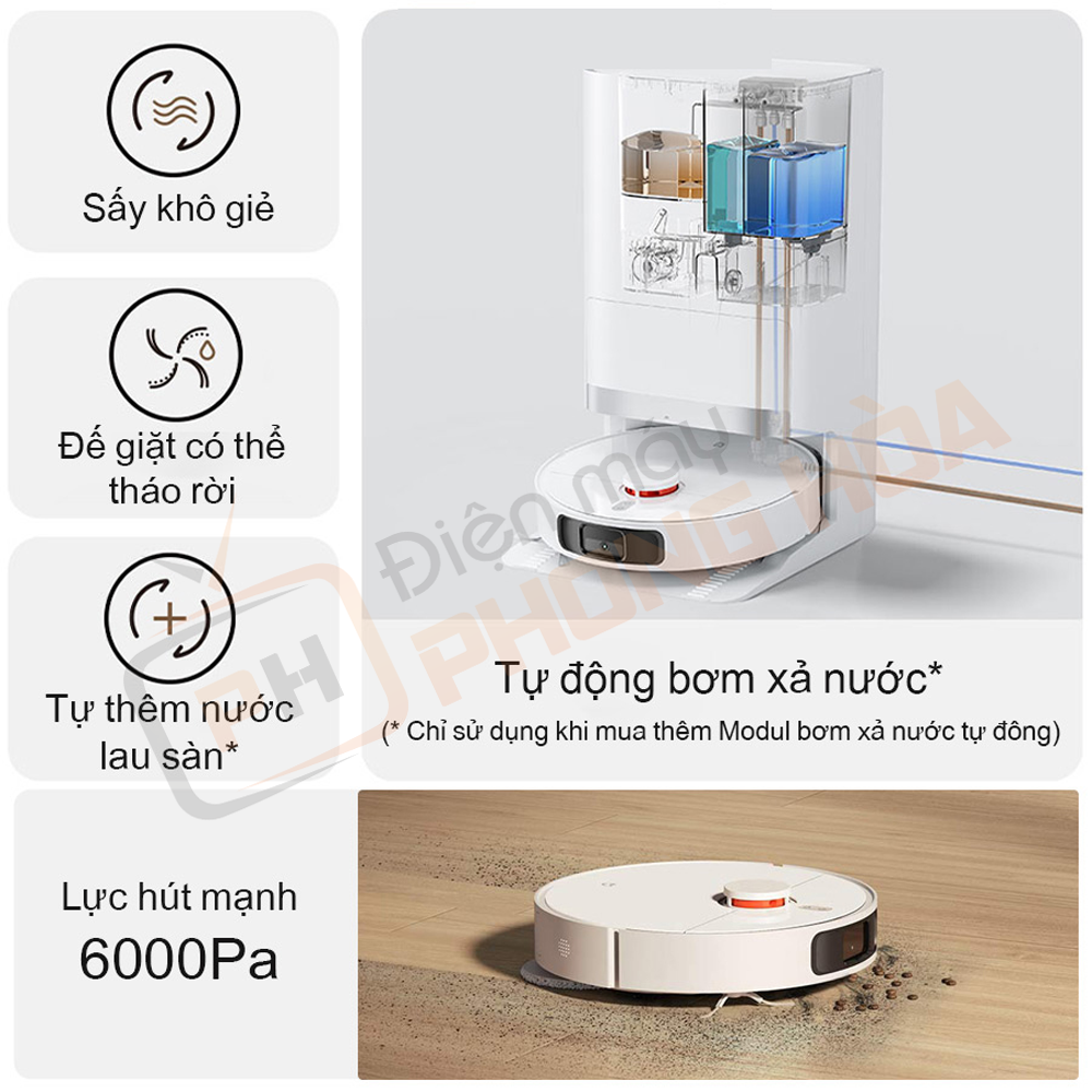 Tính năng ấn tượng của robot hút bụi Xiaomi Vacuum X20 Plus