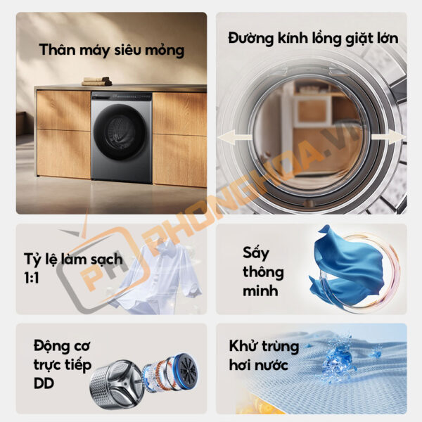 Ưu điểm nổi bật của máy giặt sấy Xiaomi Mijia MJ108