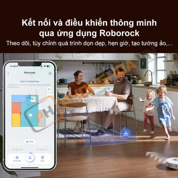 Kết nối với ứng dụng Roborock trên điện thoại thông minh