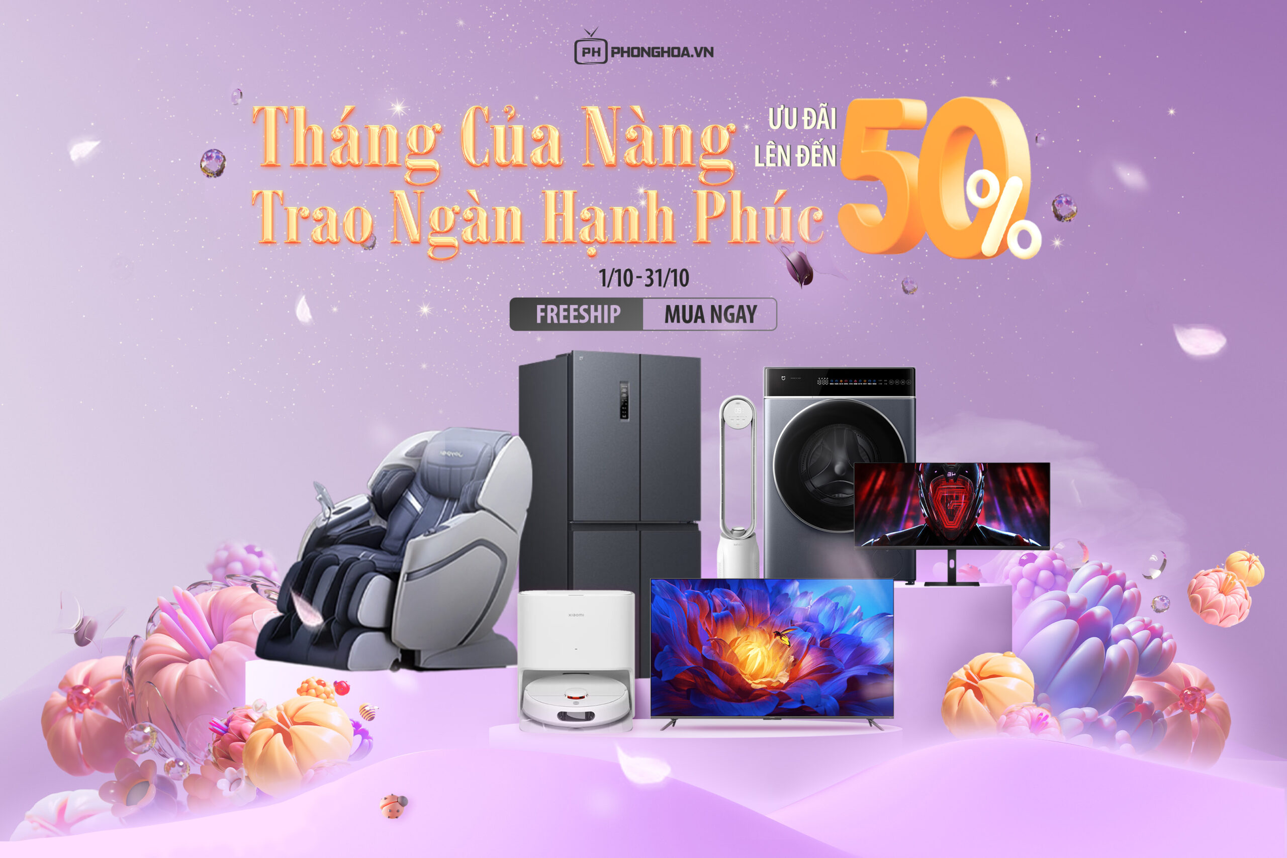 BIG SALE 20/10: THÁNG CỦA NÀNG - TRAO NGÀN HẠNH PHÚC