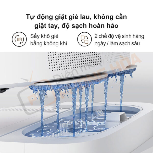 Tự động giặt sạch và thổi khô khăn lau