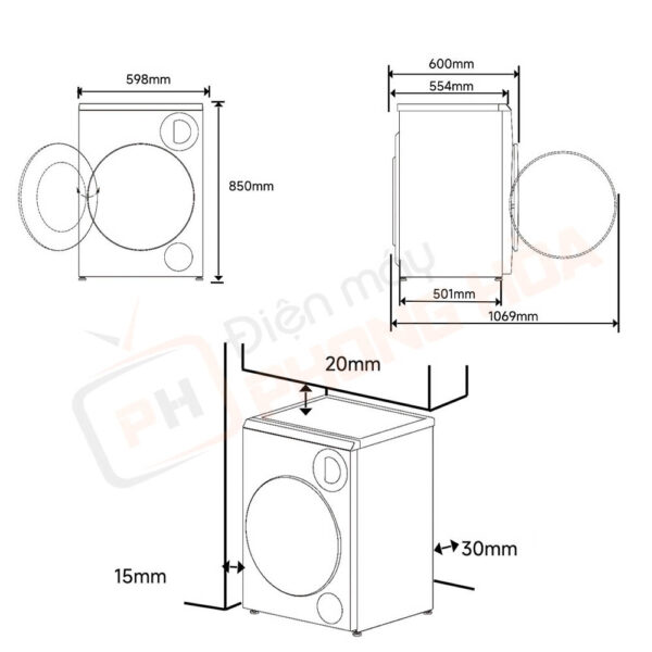 Máy giặt sấy hai vùng Xiaomi Mijia MJ107