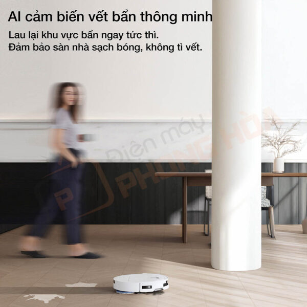 Tính năng phát hiện vết bẩn, lau lại sàn thông minh