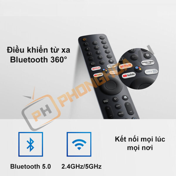 Hỗ trợ điều khiển bằng giọng nói và remote bluetooth