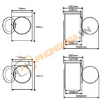 Kích thước Máy sấy Xiaomi Mijia MJ103 H100MJ103 10kg