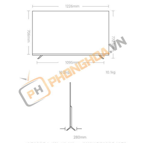 Smart Tivi Xiaomi A55 55 inch model 2025