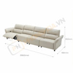 Ghế sofa điện da thật 4 chỗ 8H B6S