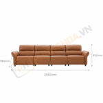 Ghế sofa điện da thật 4 chỗ 8H B6S