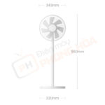 Kích thước quạt Xiaomi Mijia 1X DC Inverter 