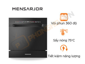 Máy rửa bát Mensarjor 13 bộ DW1205-B - Sấy khô 105℃, UV diệt khuẩn
