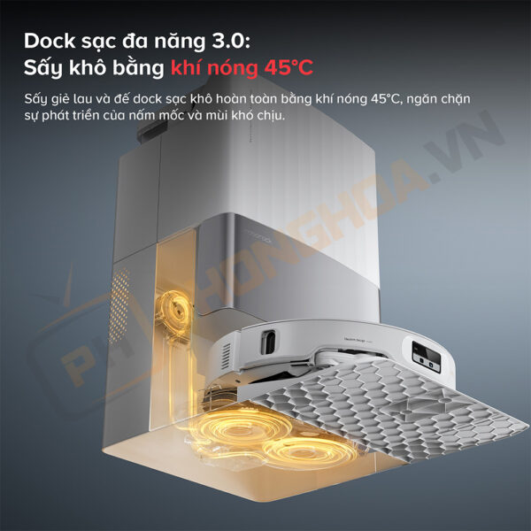 Sấy giẻ lau bằng khí ấm 45°C giúp giẻ khô nhanh chóng, luôn sạch sẽ và không còn mùi ẩm mốc