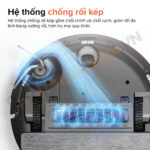 Chổi chính chống rối và chổi cạnh linh hoạt, giúp giảm thiểu tối đa hiện tượng quấn tóc khi vệ sinh