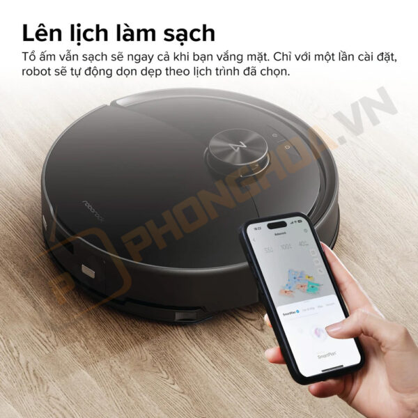 Thiết lập lịch làm sạch tự động theo từng ngày, giờ và khu vực cụ thể