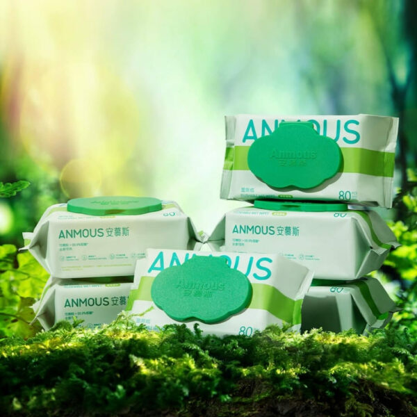 Giấy vệ sinh ướt Anmous tự tan, kháng khuẩn vượt trội – An toàn cho vùng kín, da nhạy cảm (80 tờ)