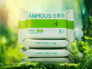 Giấy vệ sinh ướt Anmous tự tan, kháng khuẩn vượt trội – An toàn cho vùng kín, da nhạy cảm (8 tờ)