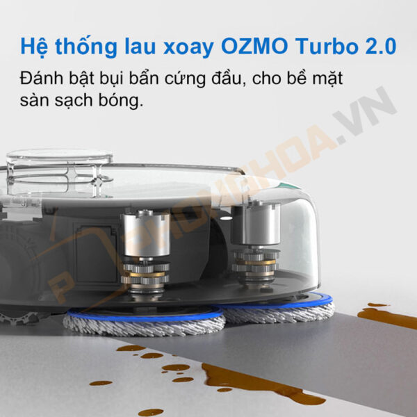 Hệ thống lau xoay thông minh OZMO Turbo 2.0, đánh bay mọi vết bẩn