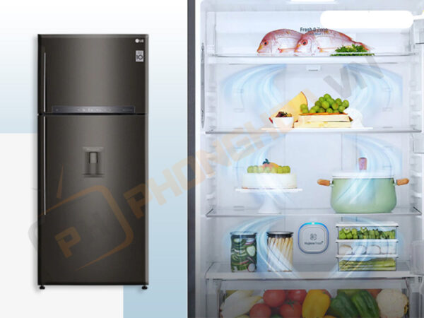 Tủ lạnh LG Inverter Linear™ 516L GN-D602BL bảo quản thực phẩm tươi ngon đến 7 ngày