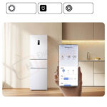 Tủ lạnh 3 cánh Xiaomi Mijia 271L hỗ trợ kết nối thông minh qua ứng dụng Mi Home, cho phép bạn kiểm soát và điều chỉnh nhiệt độ từ xa một cách dễ dàng ngay trên điện thoại.