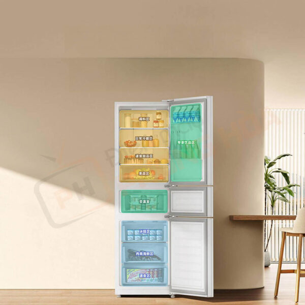 Sản phẩm thiết kế 3 cửa với 3 khu vực nhiệt độ được phân chia tinh gọn, dễ dàng lưu trữ