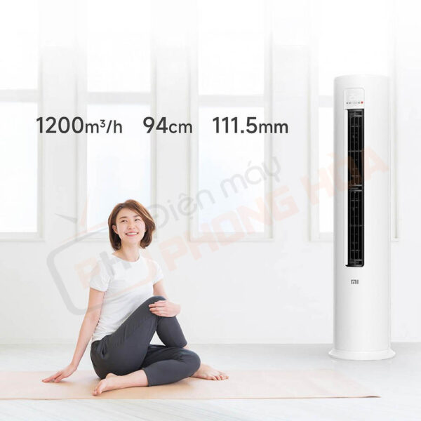 Gió 3 chiều với lưu lượng gió tuần hoàn 1200 m³/h, làm mát và sưởi nhanh khắp phòng