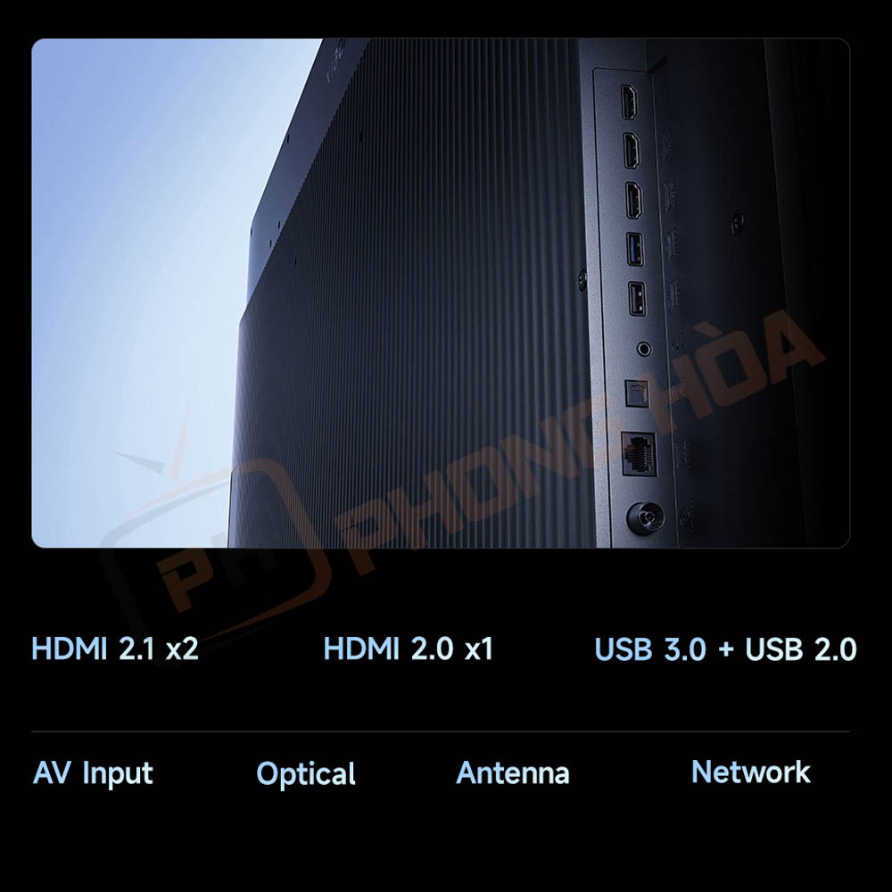 tivi xiaomi s98 mini led 2025 21 Trang bị cổng HDMI 2.1 kép, độ trễ đầu vào thấp hơn
