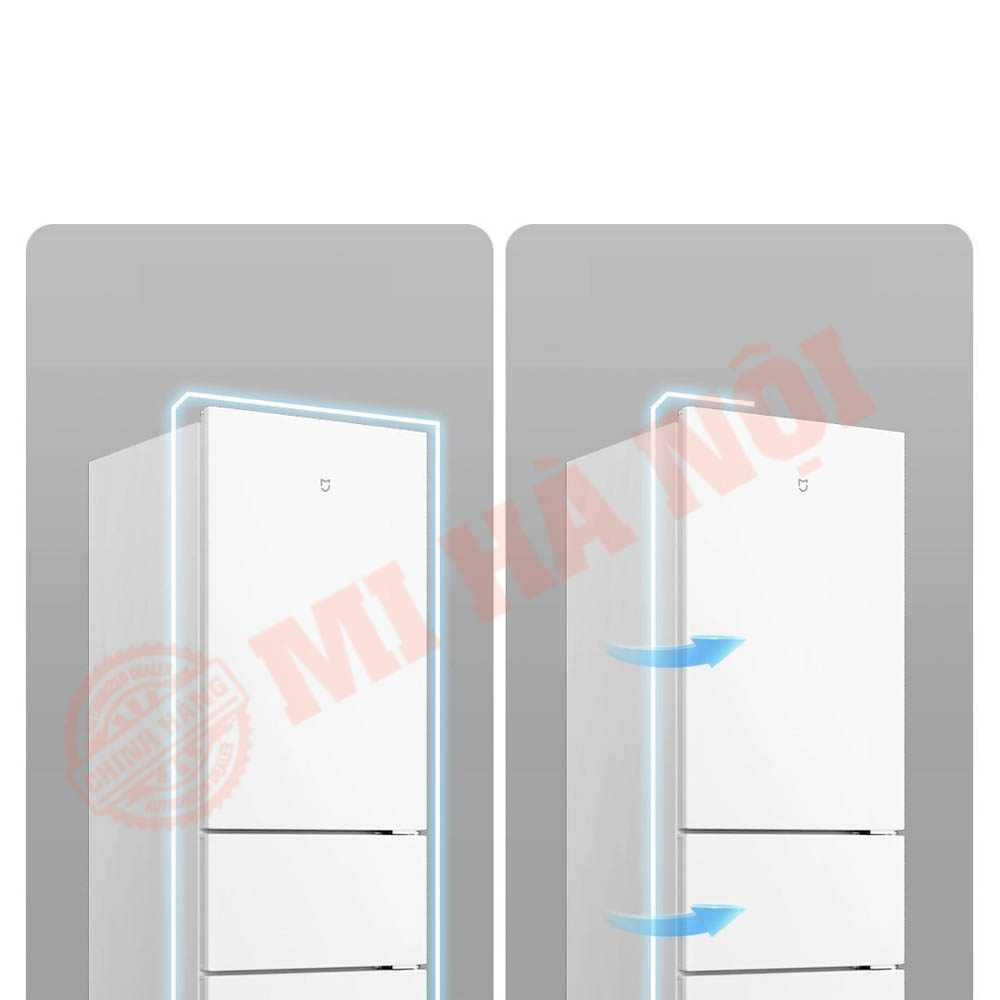 tu lanh 3 canh xiaomi mijia 216l 14 Thân cửa liền mạch, tay cầm gọn gàng